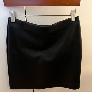 Black leather like mini skirt